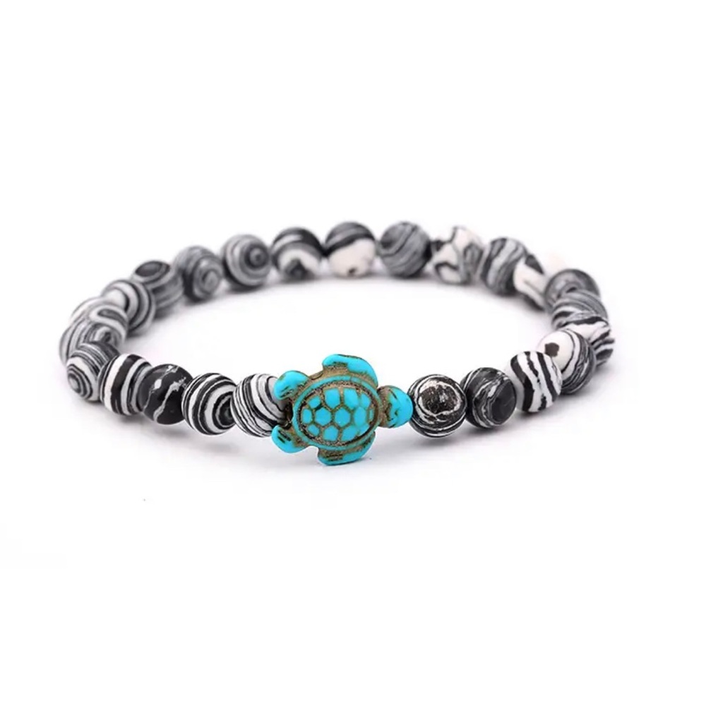 Sea Turtle Bracelet Turquoise Handmade Natural Stone Bracelet Summer Jewelry